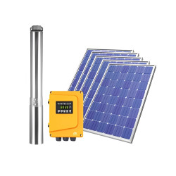 BOMBA SUBMERSA SOLAR 4SPW2-13P 2200W SAMKING + 5 PLACAS SOLAR