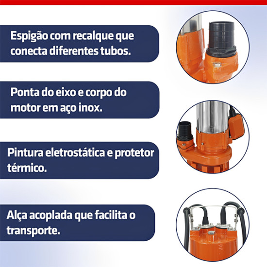 BOMBA ESGOTAMENTO 1CV INTECH BSD1000
