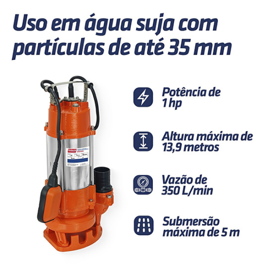 BOMBA ESGOTAMENTO 1CV INTECH BSD1000