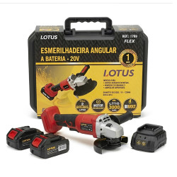 ESMERILHADEIRA ANGULAR 20V LOTUS – COM 2 BATERIAS