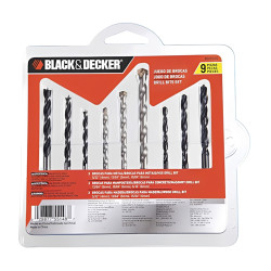 JOGO DE BROCAS- 9 PEÇAS BLACK & DECKER BD0110CS
