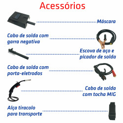 MÁQUINA SOLDA SEM GÁS 150A – SMIG150