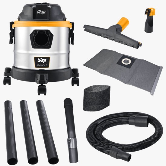 ASPIRADOR DE PÓ E ÁGUA WAP GTW INOX 15  1700W 