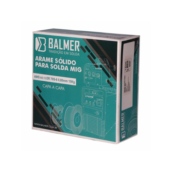 ARAME BALMER P/ SOLDA - MIG 0.8mm - 15Kg