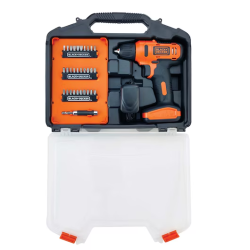 PARAFUSADEIRA / FURADEIRA BLACK & DECKER 12V 3/8" COM MALETA LD12SC-BR