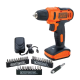 PARAFUSADEIRA / FURADEIRA BLACK & DECKER 12V 3/8" COM MALETA LD12SC-BR