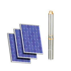 BOMBA SUBMERSA SOLAR 3" 750W COM 3 PLACAS SOLAR (POÇO ATÉ 103MT)