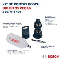 JOGO DE BITS BOSCH - 25 PÇS
