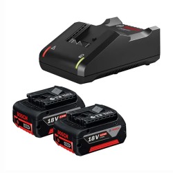 KIT STARTER BOSCH 2 BATERIAS GBA 18V 4AH + CARREGADOR