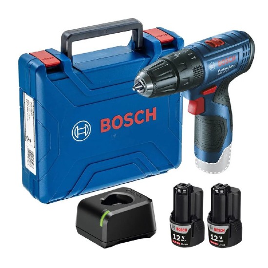 PARAFUSADEIRA / FURADEIRA BOSCH - GSB120LI - C/ MALETA + 2 BATERIAS