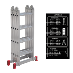 ESCADA ARTICULADA DOBRÁVEL 4x4 BOTAFOGO
