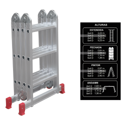ESCADA ARTICULADA DOBRÁVEL 4x3 BOTAFOGO