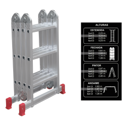 ESCADA ARTICULADA DOBRÁVEL 4x3 BOTAFOGO