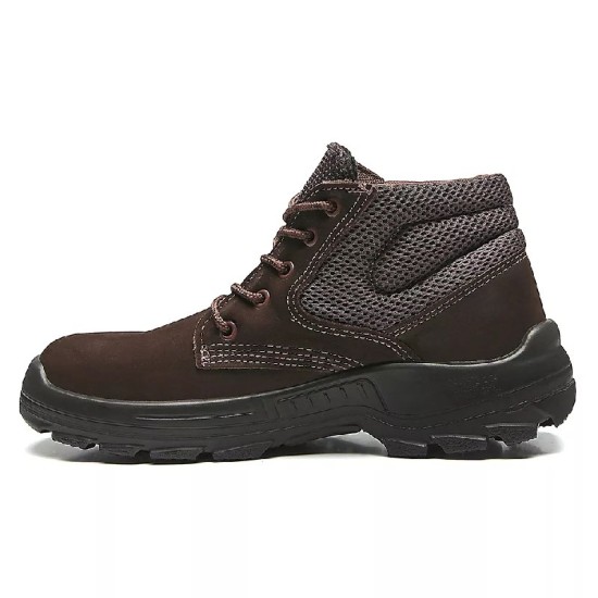 BOTA DE COURO NOBUCK BRACOL PERFURADO MARROM