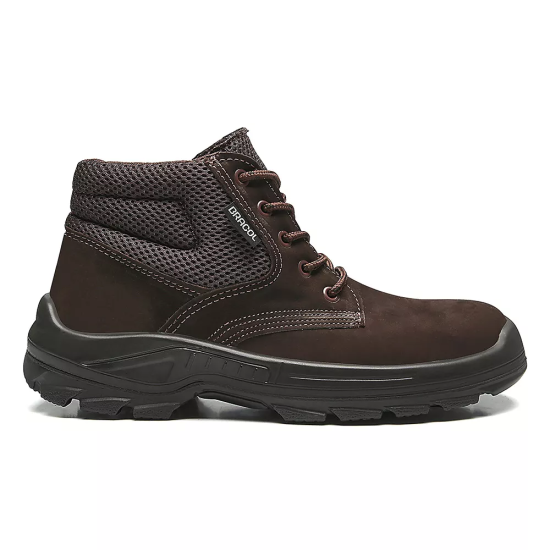 BOTA DE COURO NOBUCK BRACOL PERFURADO MARROM