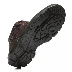 BOTA DE COURO NOBUCK BRACOL PERFURADO MARROM