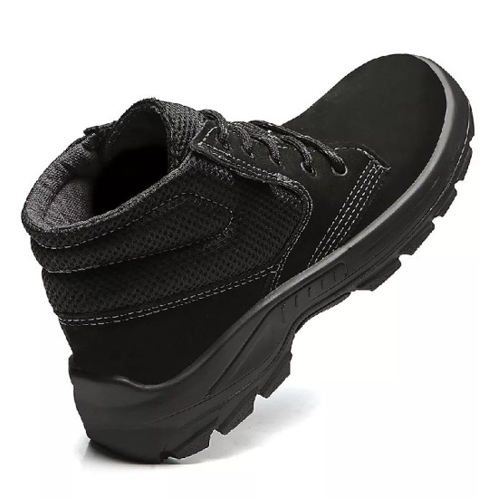 BOTA DE COURO NOBUCK BRACOL PERFURADO PRETA