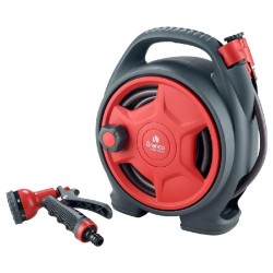 MANGUEIRA BRANCO PVC 3/8" - 15m - COM CARRETEL