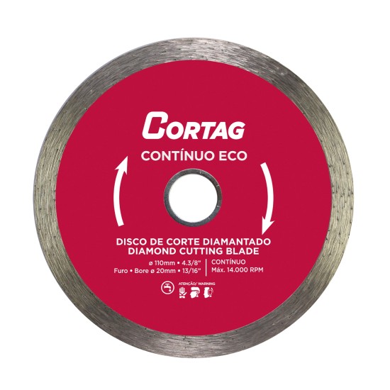 DISCO CORTAG DIAMANTADO CONTÍNUO ECO 110MM – 61548 