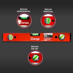 NÍVEL DE ALUMÍNIO 18" – CORTAG