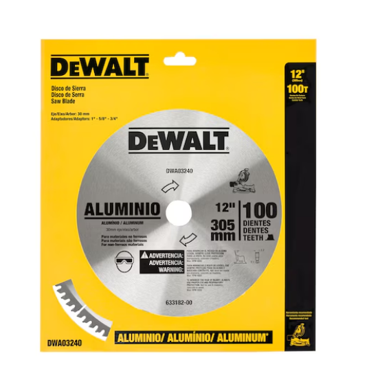 DISCO DE VIDEA ALUMÍNIO 12"/100D DEWALT - DWA03240