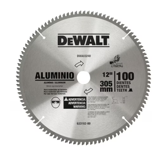DISCO DE VIDEA ALUMÍNIO 12"/100D DEWALT - DWA03240