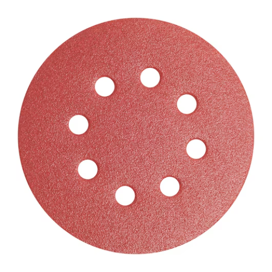 KIT 5 DISCOS LIXA VELCRO 5" GRÃO 120 MÉDIO 8 FUROS DEWALT - DW4303X