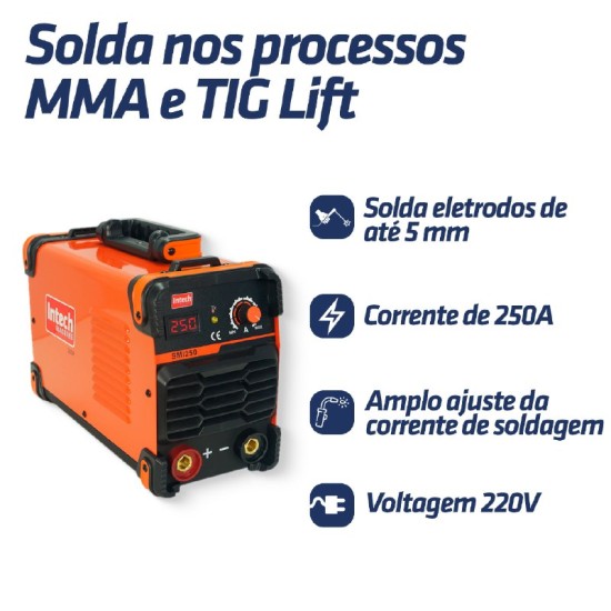 MÁQUINA DE SOLDA INTECH INVERSORA - 250A - SMI250