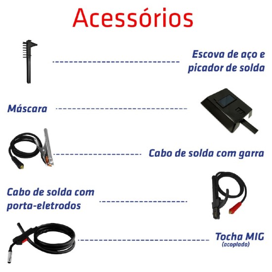 MÁQUINA DE SOLDA INTECH INVERSORA - 160A - SMIG160