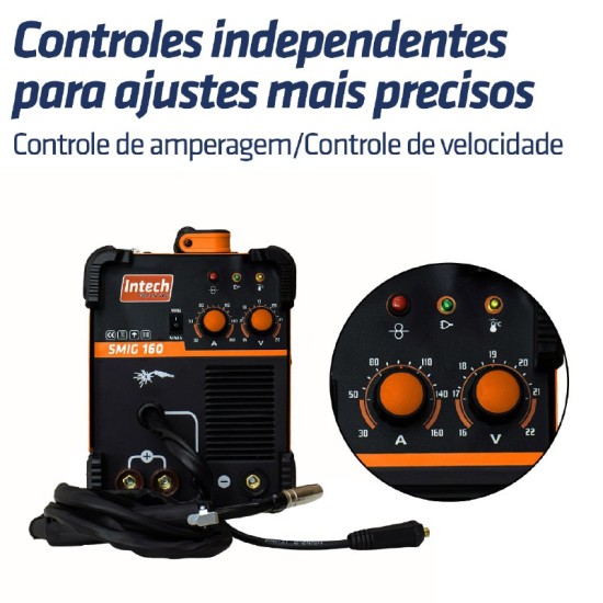 MÁQUINA DE SOLDA INTECH INVERSORA - 160A - SMIG160
