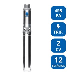 BOMBA SUBMERSA LEÃO 4” 2 CV TRIFÁSICA (4R5PA‑12)