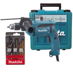 FURADEIRA MAKITA - HP1640KX1 + KIT DE 9 BROCAS
