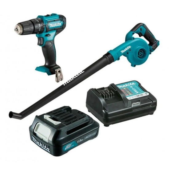 KIT MAKITA PARAFUSADEIRA IMPACTO HP333DWYX3 + SOPRADOR UB101DZ 12V MAKITA