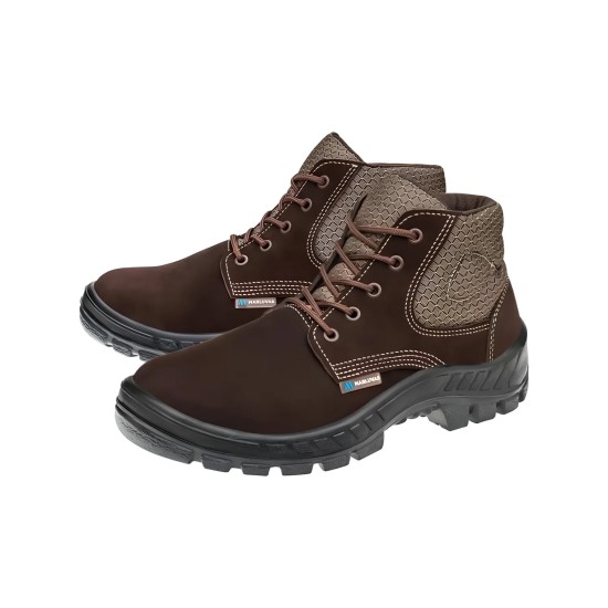 BOTA DE COURO NOBUCK MARLUVAS MARROM