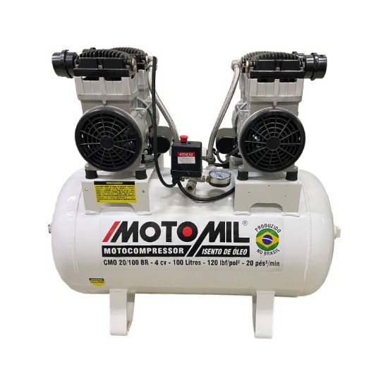 COMPRESSOR MOTOMIL ODONTOLÓGICO - CMO-20/100BR - 4CV - MONO