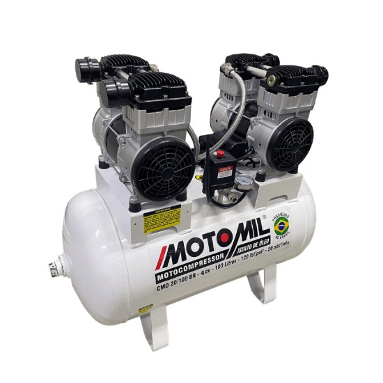 COMPRESSOR MOTOMIL ODONTOLÓGICO - CMO-20/100BR - 4CV - MONO