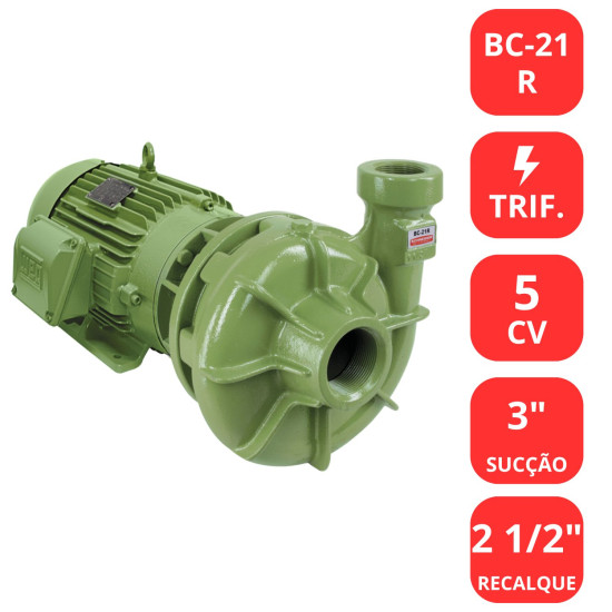 BOMBA SCHNEIDER 5CV – BC21R 2 1/2" TRIFÁSICA