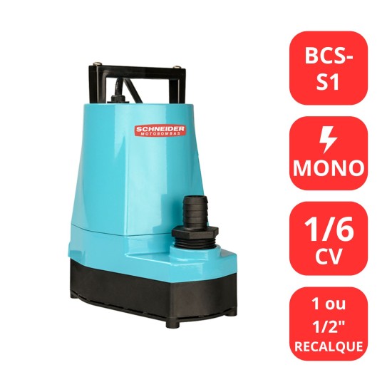 BOMBA SCHNEIDER 1/6CV - BCS-S1 - MONO