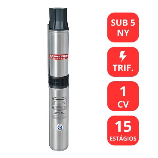 BOMBA SUBMERSA SCHNEIDER 1CV -  SUB 5 NY - TRIF. - PARA POÇO