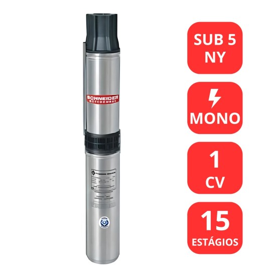 BOMBA SUBMERSA SCHNEIDER 1CV -  SUB 5 NY - MONO - PARA POÇO