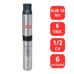 BOMBA SUBMERSA SCHNEIDER 1/2CV SUB10 NY - TRIF. - PARA POÇO