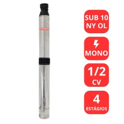 BOMBA SUBMERSA SCHNEIDER 1/2CV - SUB 10 NY OL - MONO - PARA POÇO