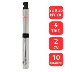 BOMBA SUBMERSA SCHNEIDER 2CV - SUB 25 NY OL - TRIF. PARA POÇO
