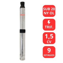 BOMBA SUBMERSA SCHNEIDER 1.5CV - SUB 20 NY OL - TRIF. - PARA POÇO