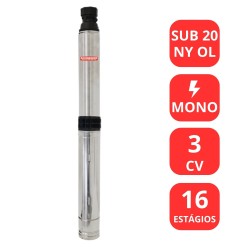 BOMBA SUBMERSA SCHNEIDER 3CV - SUB 20 NY OL - MONO - PARA POÇO