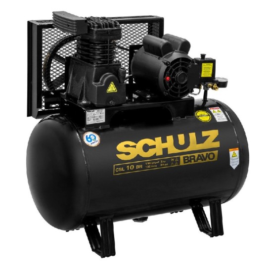 COMPRESSOR BRAVO SCHULZ 10 BR 100L 2CV MONO 