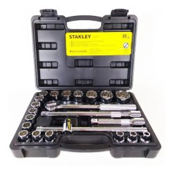JOGO DE SOQUETES 1/2" STANLEY 22 PÇS - STMT81242