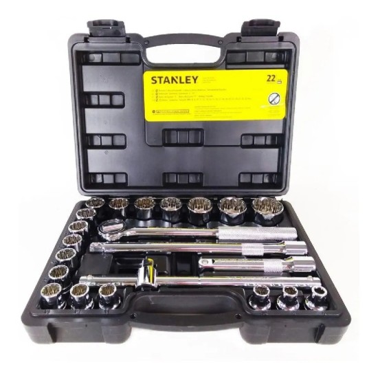 JOGO DE SOQUETES 1/2" STANLEY 22 PÇS - STMT81242