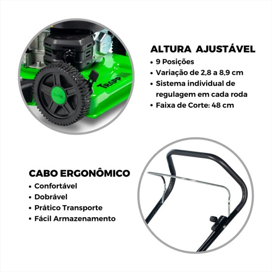 CORTADOR DE GRAMA TRAPP LF-600RM – 6,5HP A GASOLINA