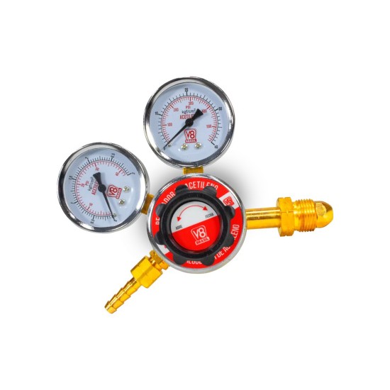 REGULADOR DE PRESSÃO ACETILENO – V8 BRASIL